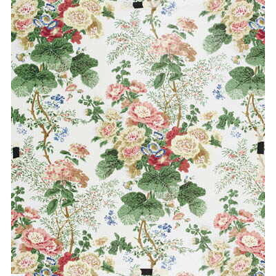 Hollyhock Hdb White/Coral 7128.LJ.0 by Lee Jofa Fabric - Fabric